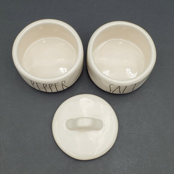 Rae Dunn Salt & Pepper Stacking Cellars Salt Pepper Stackable Cellar Set - Picture 2 of 8